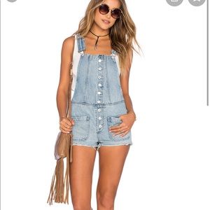 Tularose denim short overalls